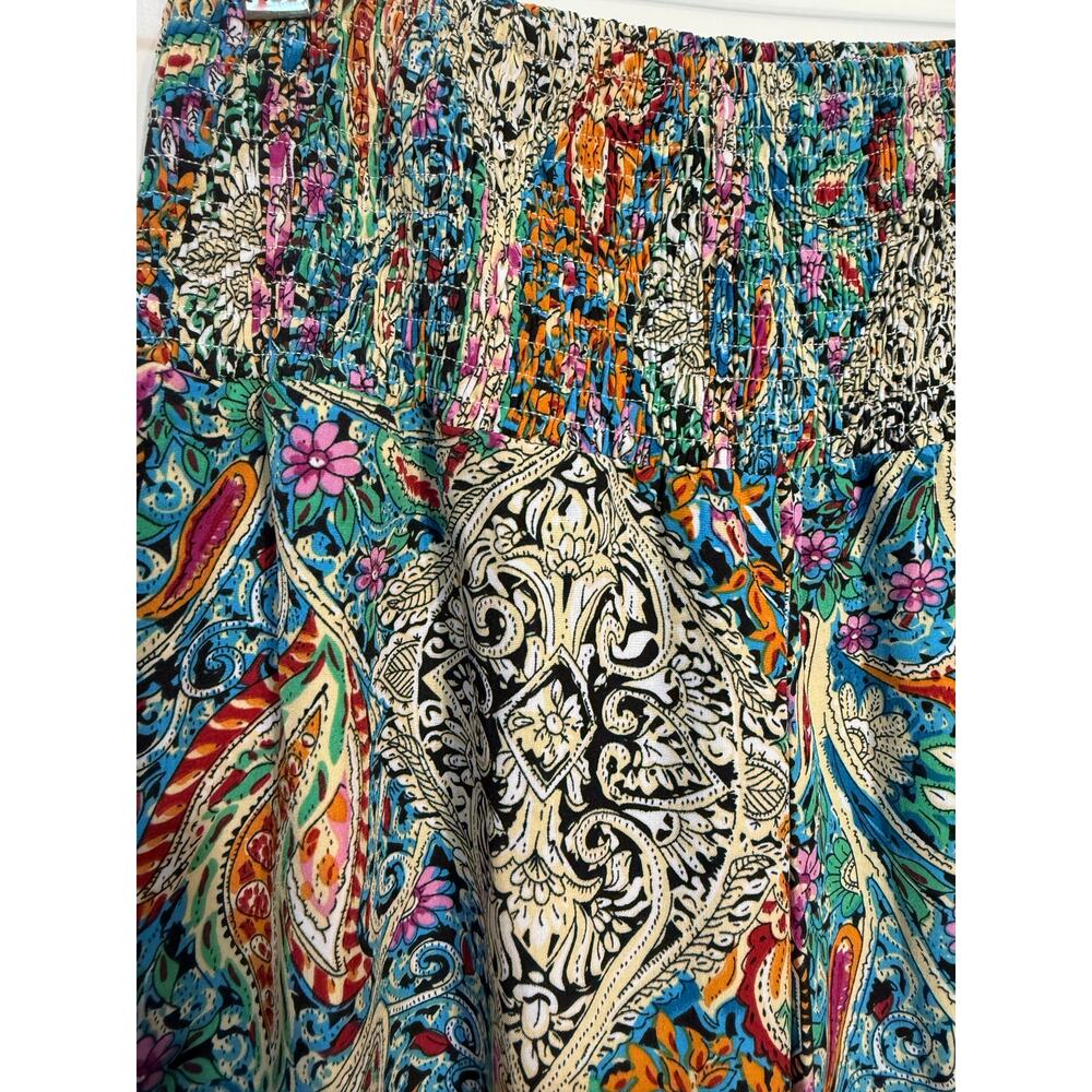 Cupshe Boho Floral Smocked Waist Tapered Leg Cover-Up Pants, Women's Size S - Picture 6 of 8
